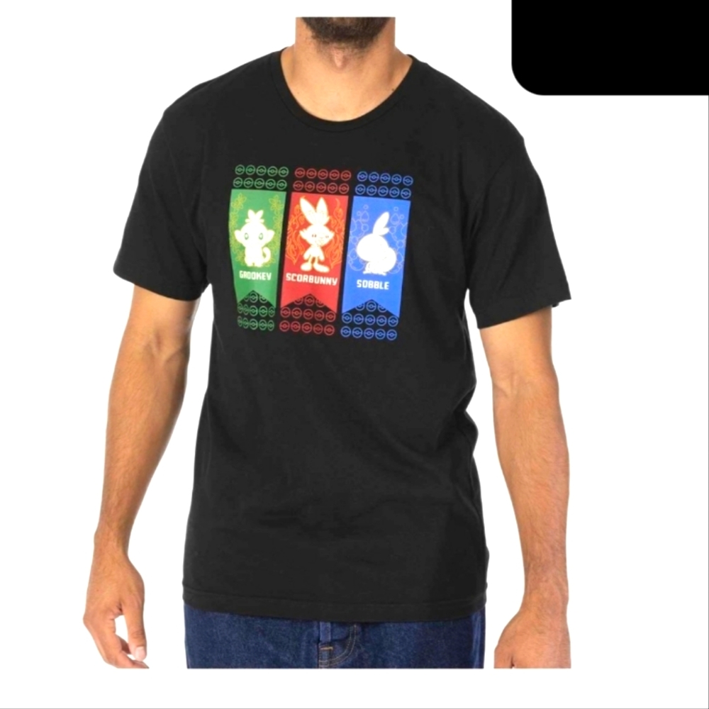 Pokemon Galar First Partner Relaxed Fit Crew Neck T-Shirt - Adult Large NWT